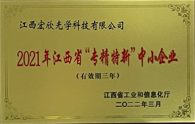 2021年江西省”專精特新“中小企業(yè)